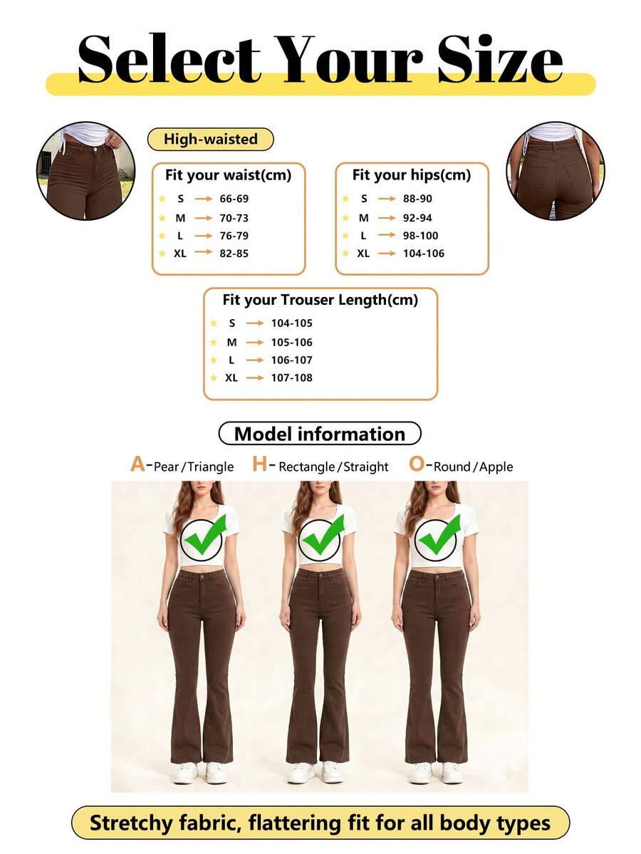 Ženske pantalone Y2K stila, jednobojne