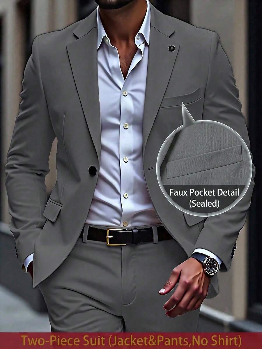 Muški poslovni formalni set sako sa reverom i pantalonama