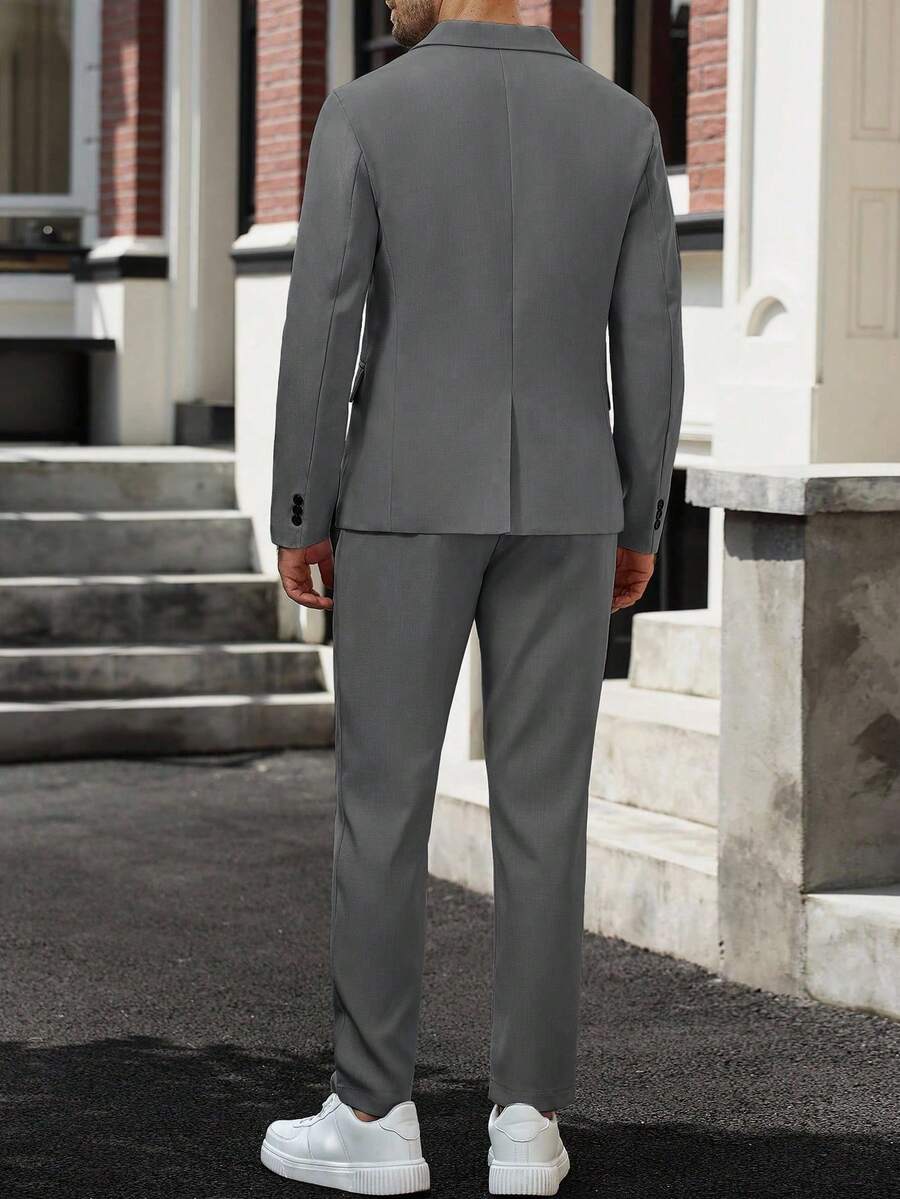 Muški poslovni formalni set sako sa reverom i pantalonama
