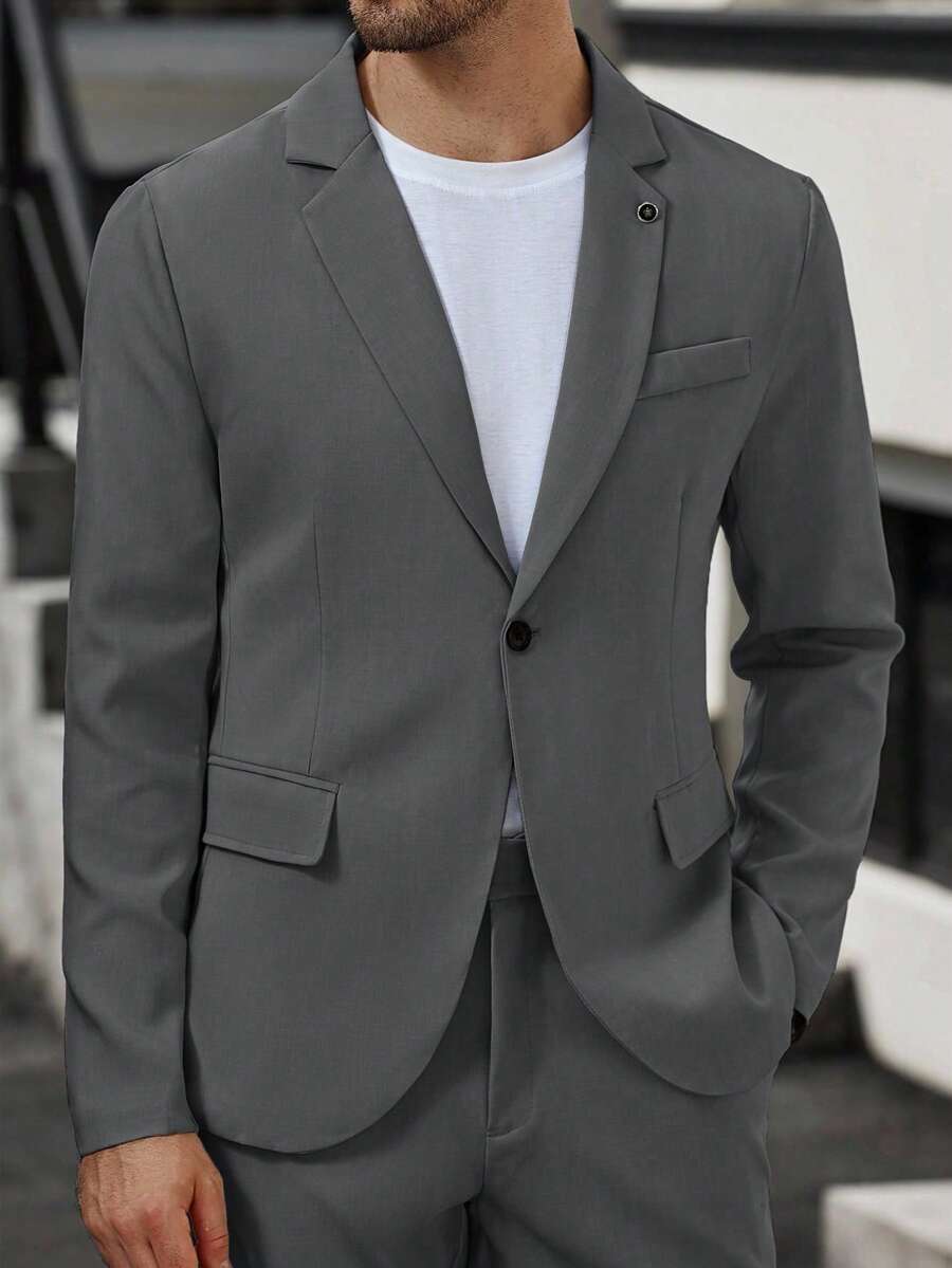 Muški poslovni formalni set sako sa reverom i pantalonama
