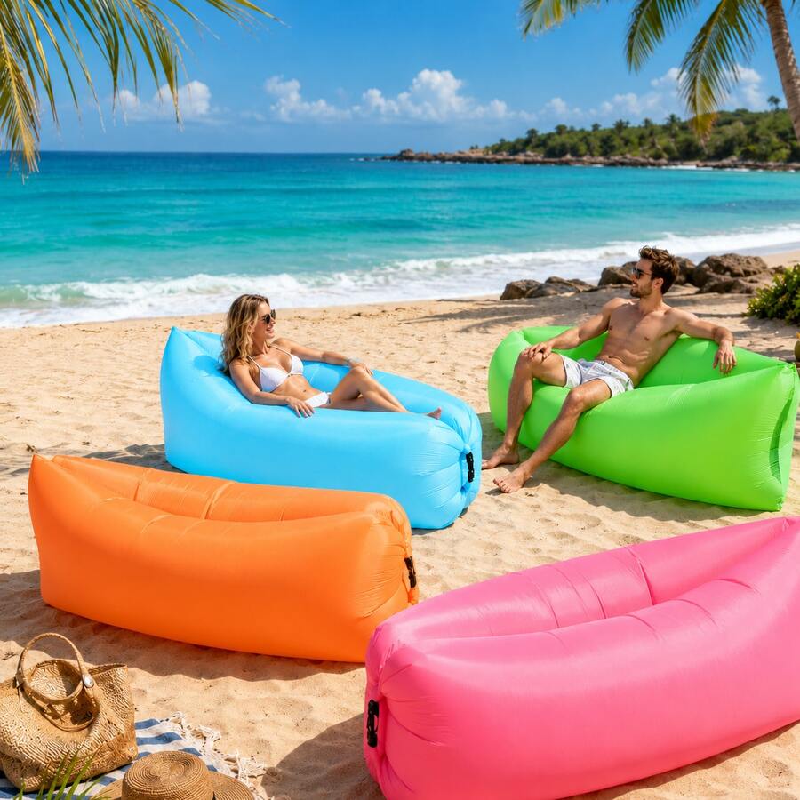 Prenosiva sofa ležaljka sa torbom za odlaganje, bez potrebe za pumpom