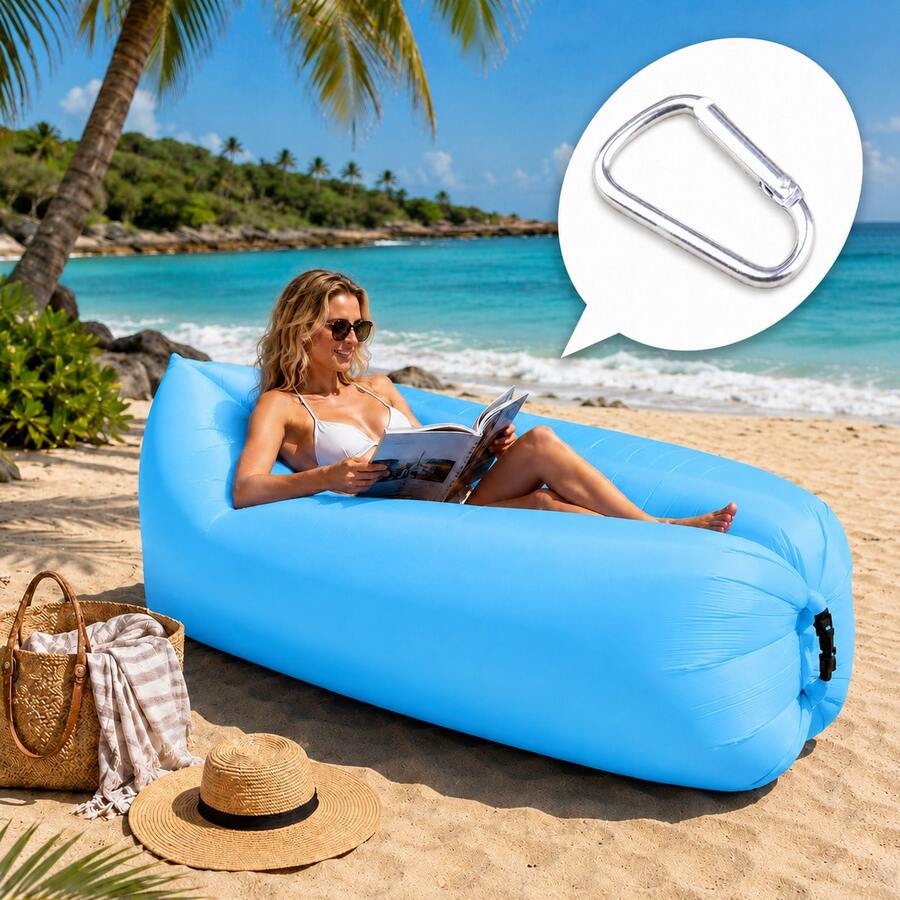 Prenosiva sofa ležaljka sa torbom za odlaganje, bez potrebe za pumpom