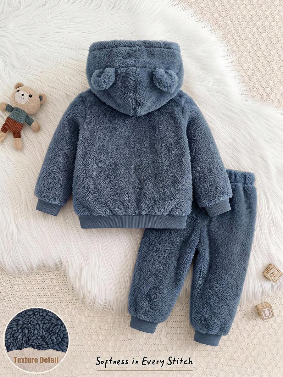 Set od 2 komada za bebe dečaka sa crtanom dinosaurus grafikom i kapuljačom