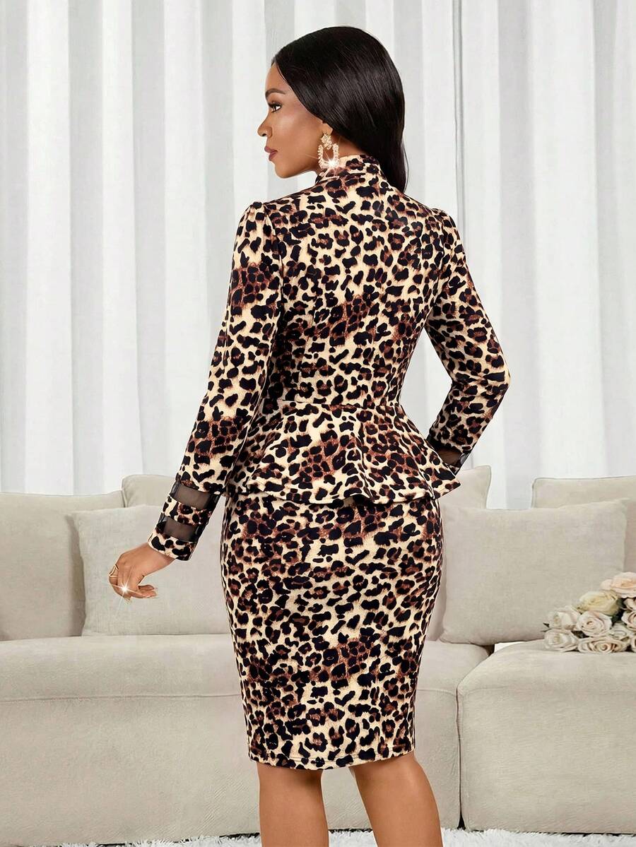 Lady 2 kom/set ženski elegantni crni poslovno-ležerni komplet sa suknjom