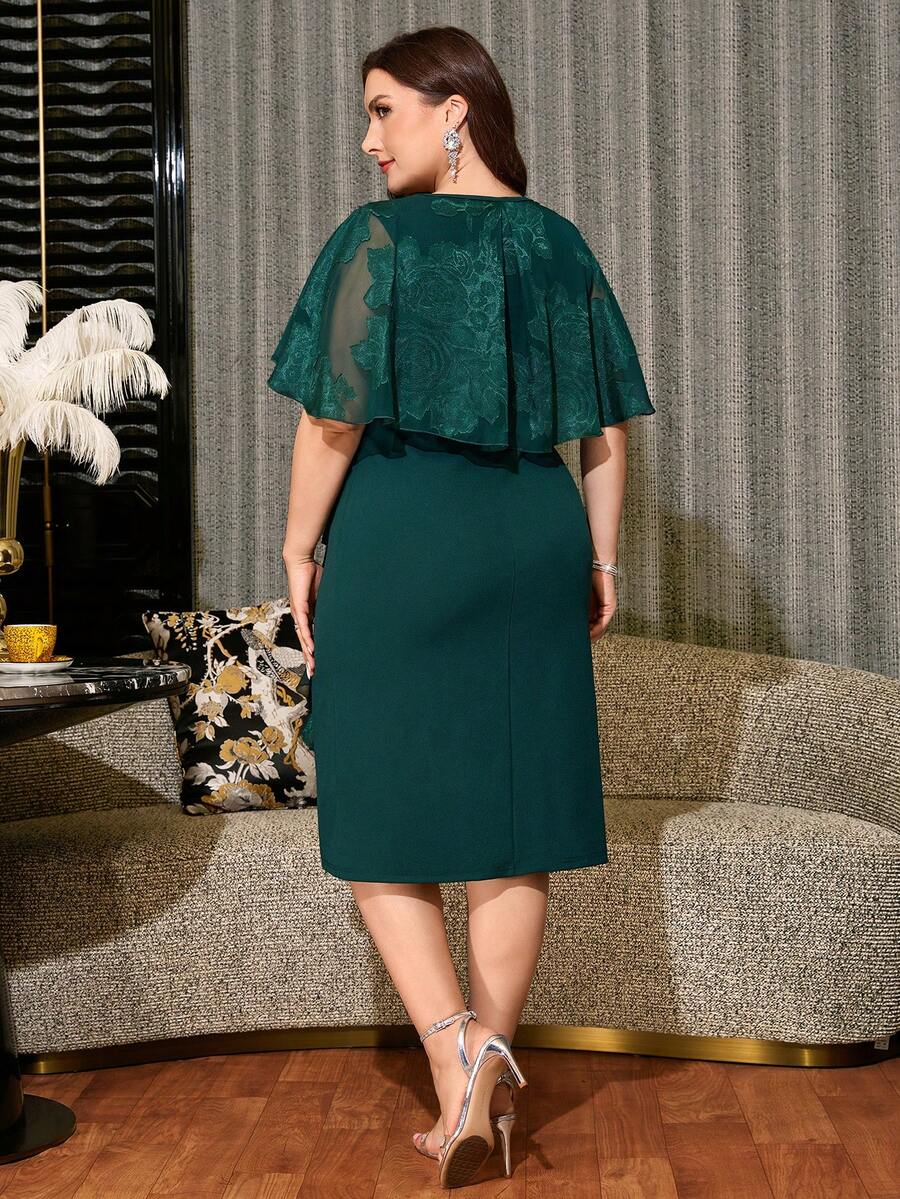 Clasi Elegantna haljina za žene plus size, asimetrična