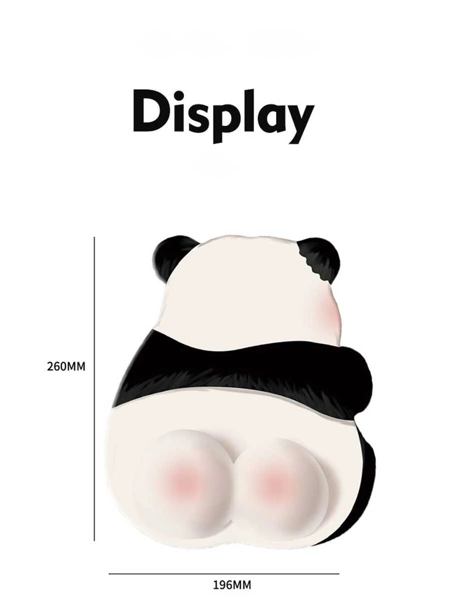 Ergonomska podloga za miš sa 3D slatkim oblikom panda zadnjice
