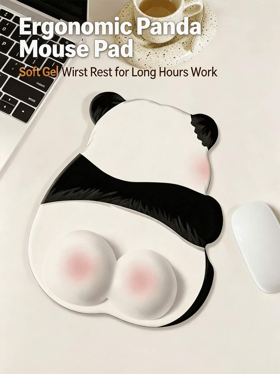 Ergonomska podloga za miš sa 3D slatkim oblikom panda zadnjice