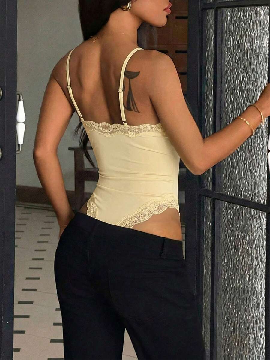 Proleće/leto seksi čipkani  bodi bez rukava, usko krojen