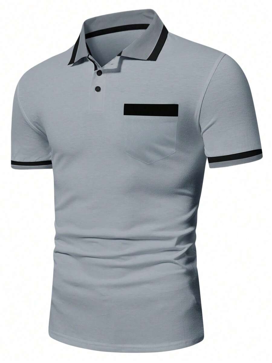 Muška formalna polo majica od pamuka sa kontrastnim detaljima