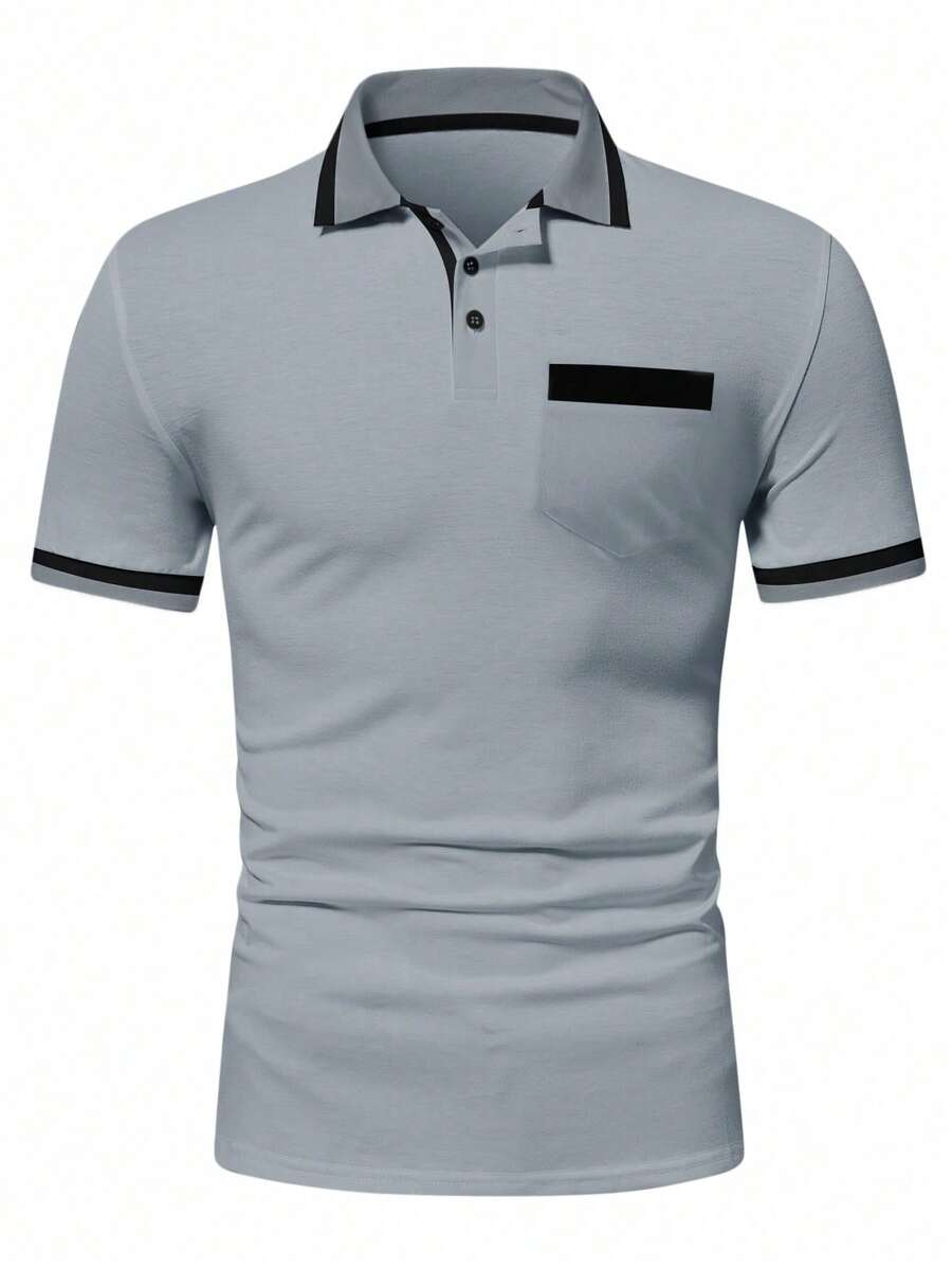 Muška formalna polo majica od pamuka sa kontrastnim detaljima