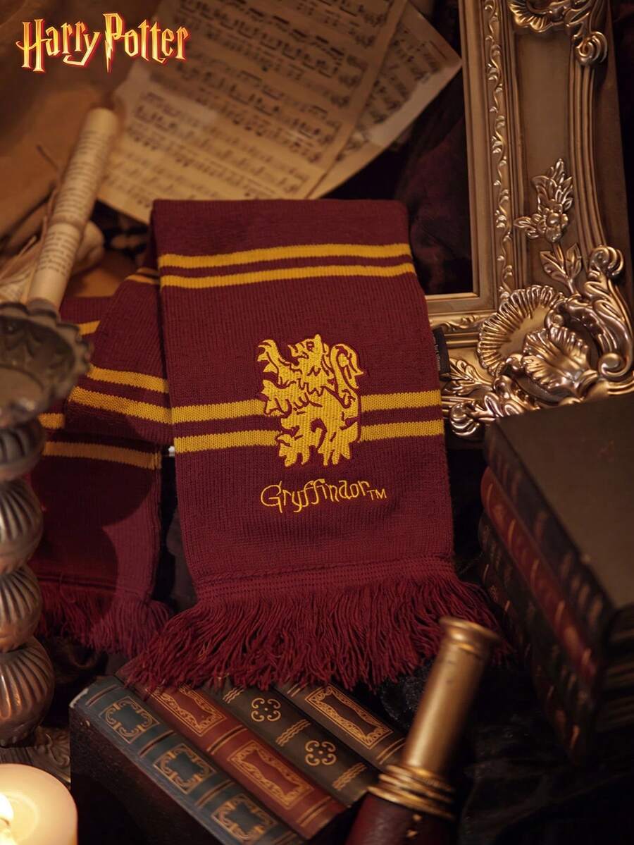 Warner Bros autentični šal iz saradnje Gryffindor & Slytherin, kašmir sa resama, uniseks