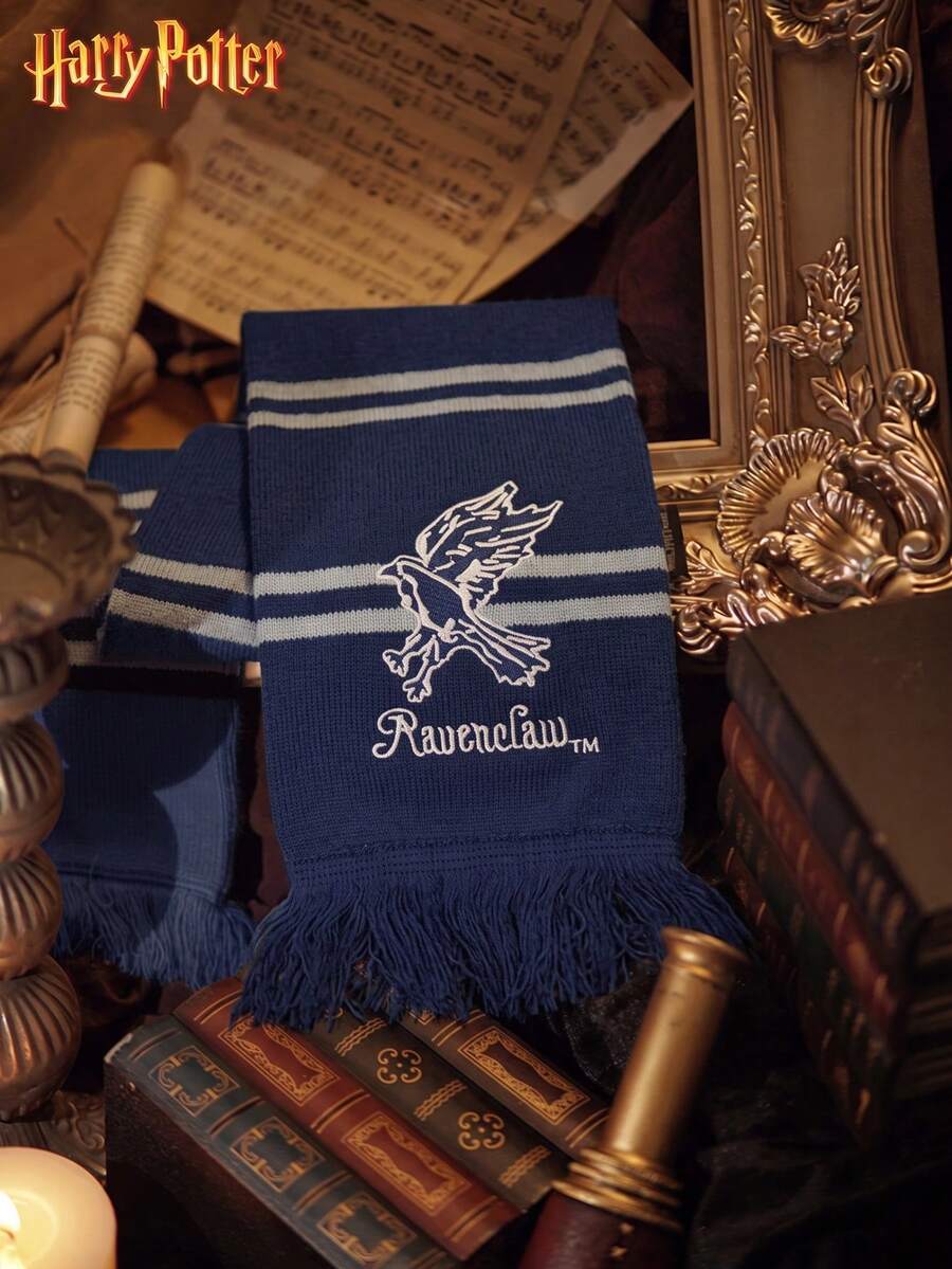 Warner Bros autentični šal iz saradnje Gryffindor & Slytherin, kašmir sa resama, uniseks