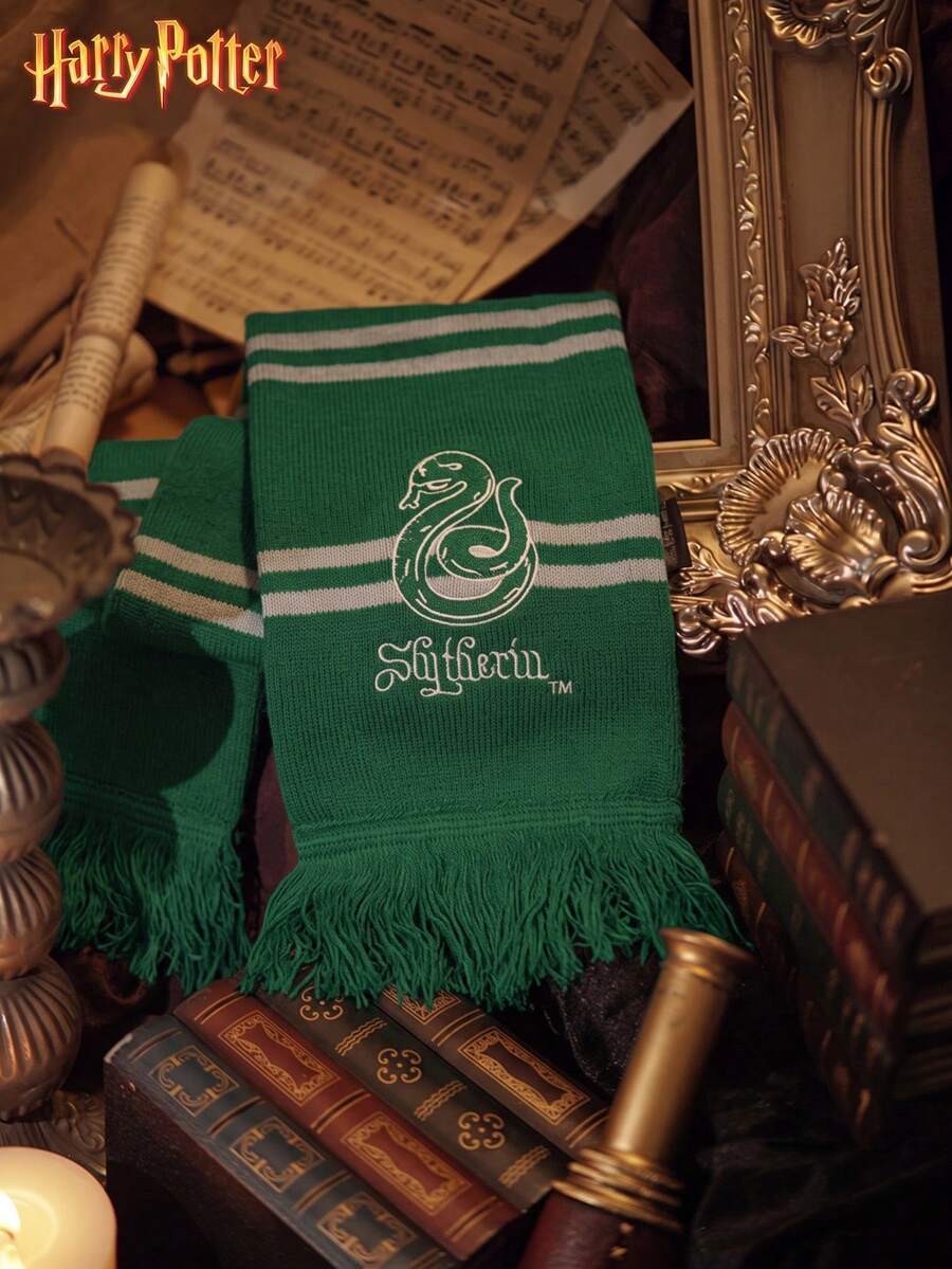 Warner Bros autentični šal iz saradnje Gryffindor & Slytherin, kašmir sa resama, uniseks
