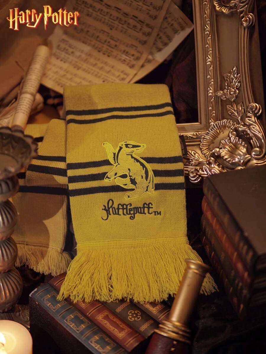 Warner Bros autentični šal iz saradnje Gryffindor & Slytherin, kašmir sa resama, uniseks