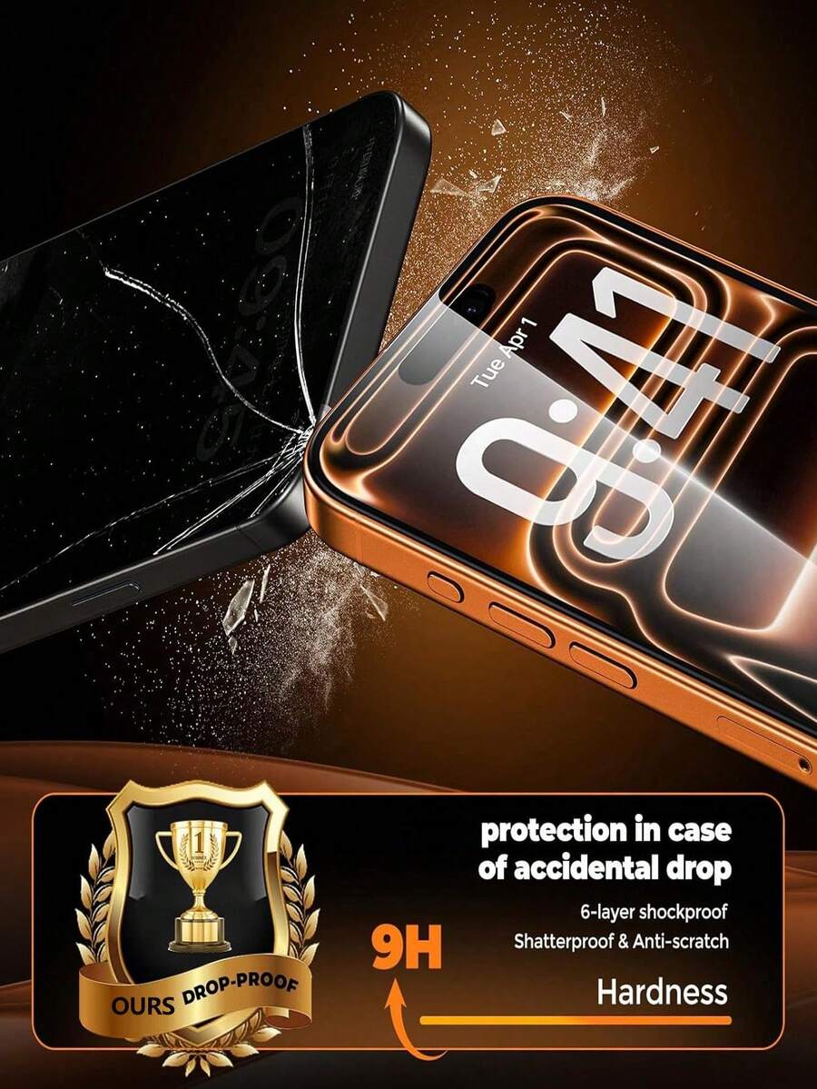 Pakovanje od 3 ultra izdržljiva HD kaljena stakla za zaštitu celog ekrana, kompatibilna sa iPhone 18 Pro/18 Pro Max/17/17Pro/17Air/17Pro Max, 16/16Pro/16Plus/16Pro Max, 15/15Plus/15Pro/15Pro Max, 14/14Plus/14Pro/14Pro Max/13/13Pro/13Pro Max/12/11/11Pro/11