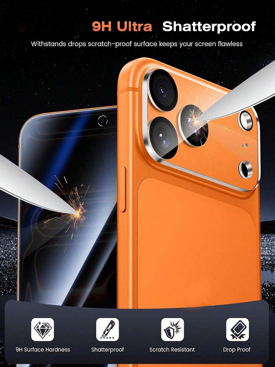 Pakovanje od 3 ultra izdržljiva HD kaljena stakla za zaštitu celog ekrana, kompatibilna sa iPhone 18 Pro/18 Pro Max/17/17Pro/17Air/17Pro Max, 16/16Pro/16Plus/16Pro Max, 15/15Plus/15Pro/15Pro Max, 14/14Plus/14Pro/14Pro Max/13/13Pro/13Pro Max/12/11/11Pro/11