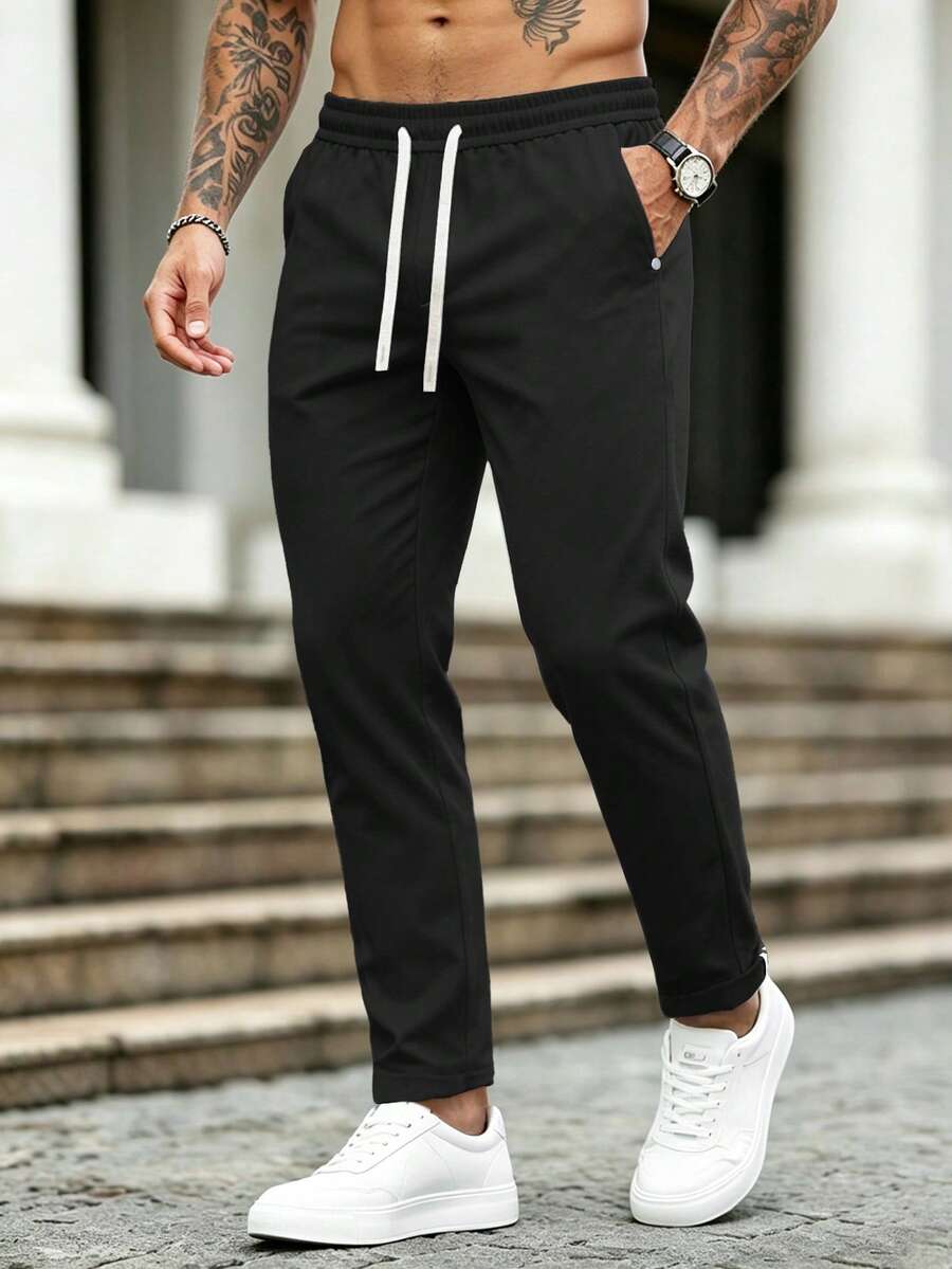 Muške ležerne letnje pantalone  sa elastičnim strukom
