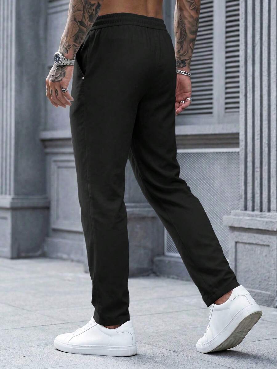 Muške ležerne letnje pantalone  sa elastičnim strukom