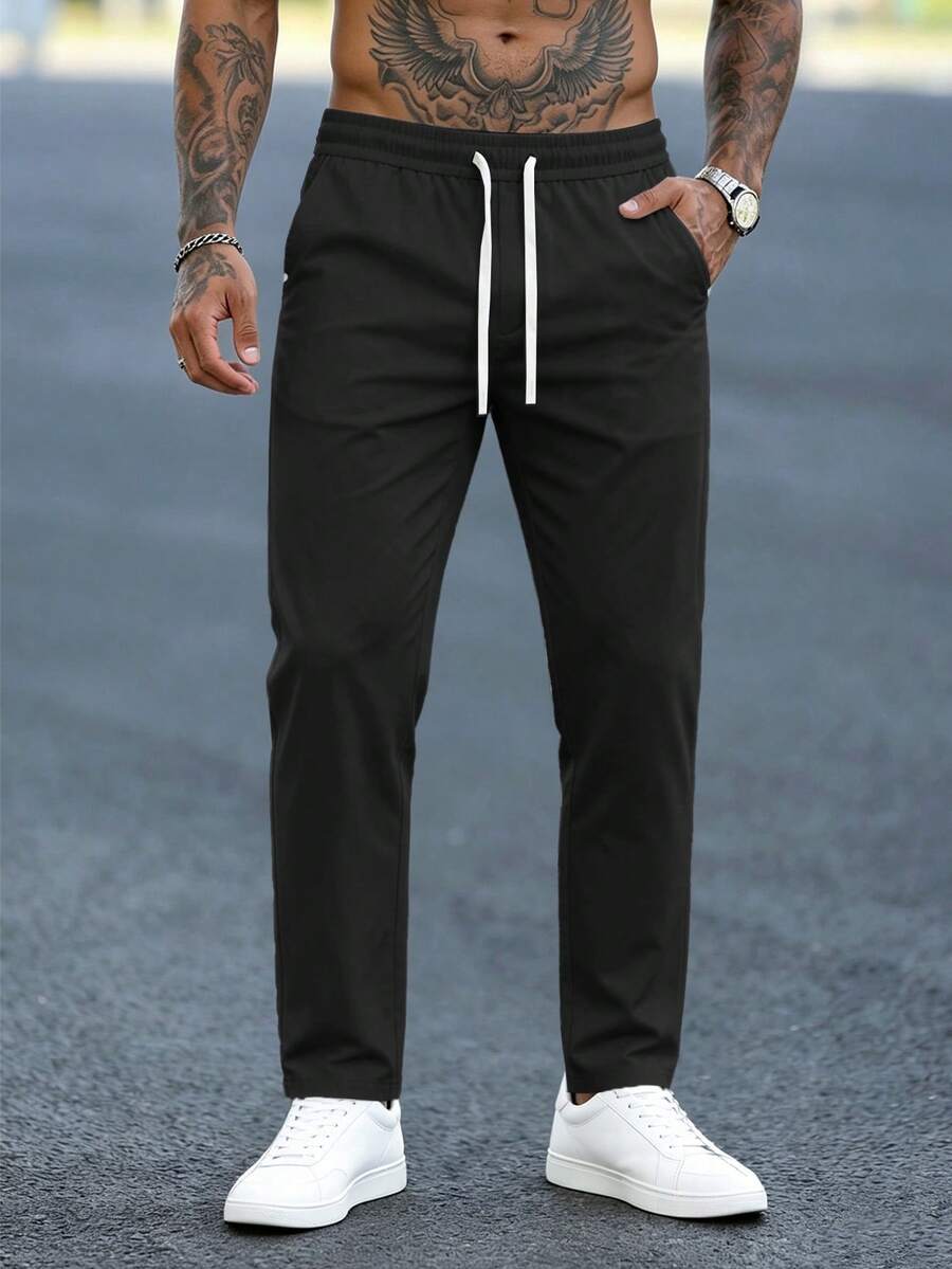 Muške ležerne letnje pantalone  sa elastičnim strukom