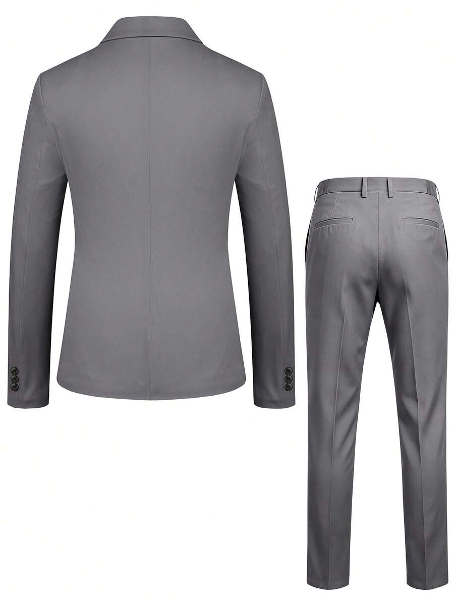 Muški set od sakoa i pantalona, slim fit, klasičan luksuzni stil, formalni, Old Money
