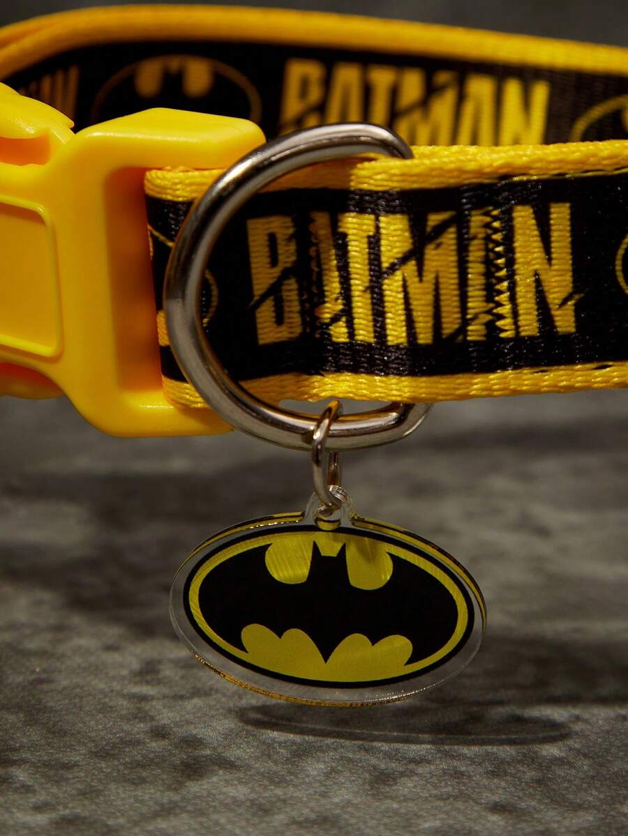 SUPERMAN štampana ogrlica za pse , izdržljiva, crveno-plavo-žuta, sa kopčom, podesiva i udobna, za male i srednje pse