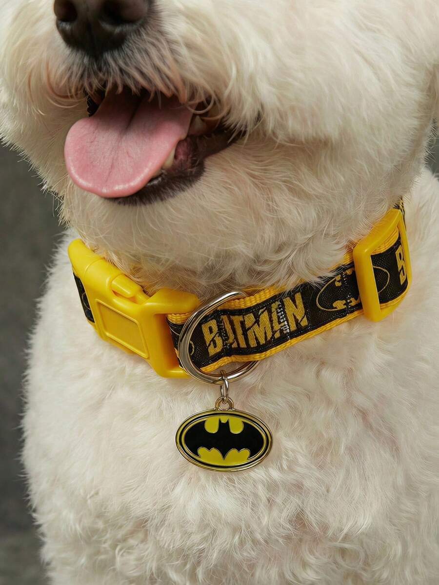 SUPERMAN štampana ogrlica za pse , izdržljiva, crveno-plavo-žuta, sa kopčom, podesiva i udobna, za male i srednje pse