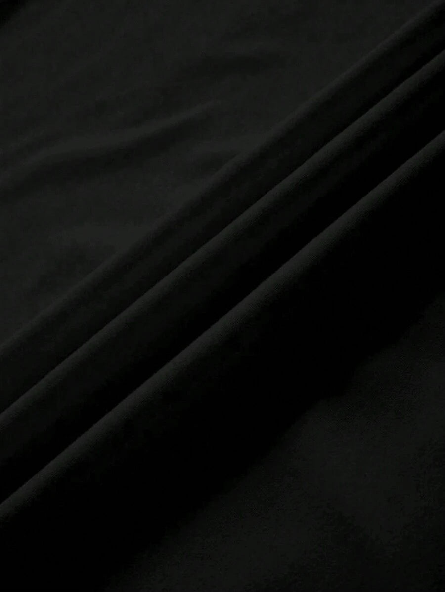 Muška letnja ležerna majica jednobojna sa reljefnim slovima