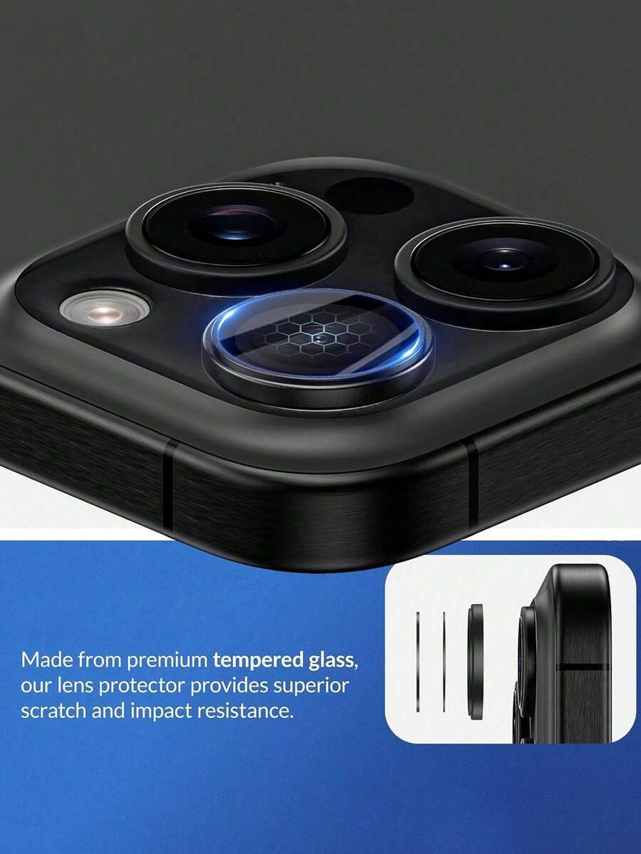 3 komada zaštitne folije za sočivo kamere za iPhone 17/17 Pro/17 Pro Max/Pro/Promax, 9H kaljeno staklo