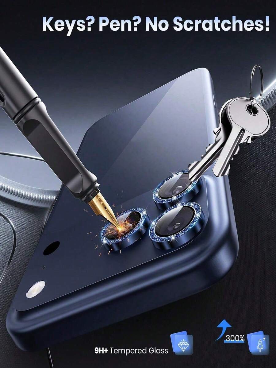 3 komada zaštitne folije za sočivo kamere za iPhone 17/17 Pro/17 Pro Max/Pro/Promax, 9H kaljeno staklo