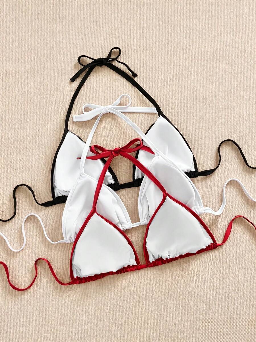 Ženski bikini set od 3 dela plus size,višebojni