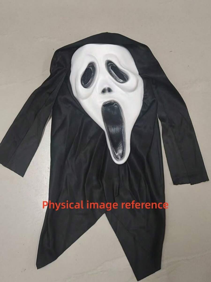 Maska za Halloween sa užasnim demon rogovima i lobanjom
