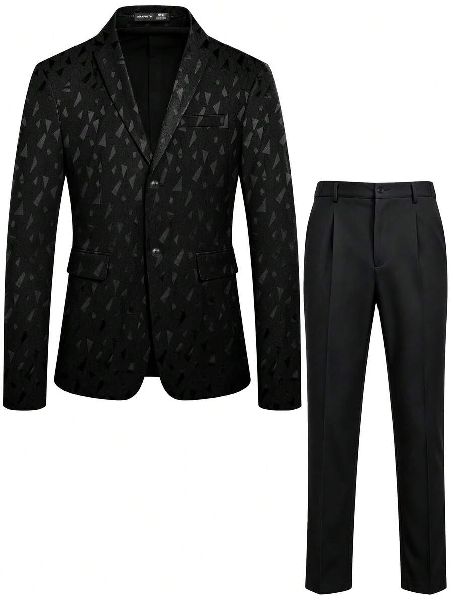 Muško odelo od 2 dela sa jednim dugmetom, slim fit, formalno