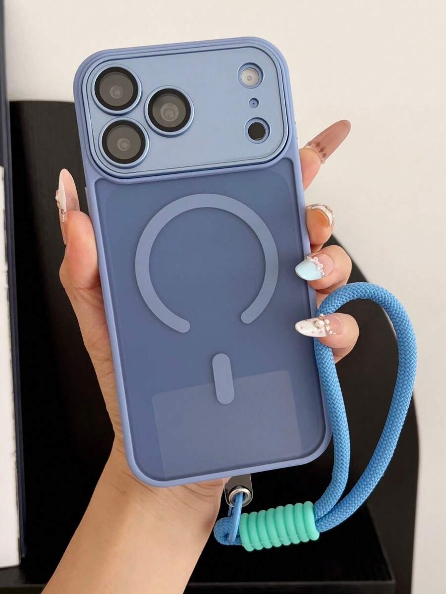 Luksuzna mat providna maska za telefon  sa kratkom trakom za kačenje, kompatibilna sa iPhone 18 17 Pro Max AIR 16 15 14 13 12 11 Pro Max Plus