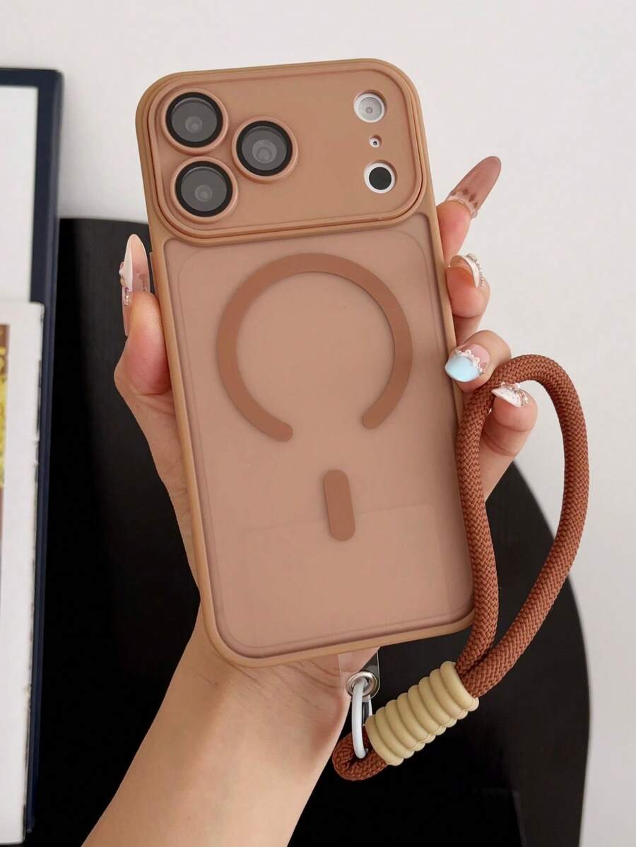 Luksuzna mat providna maska za telefon  sa kratkom trakom za kačenje, kompatibilna sa iPhone 18 17 Pro Max AIR 16 15 14 13 12 11 Pro Max Plus