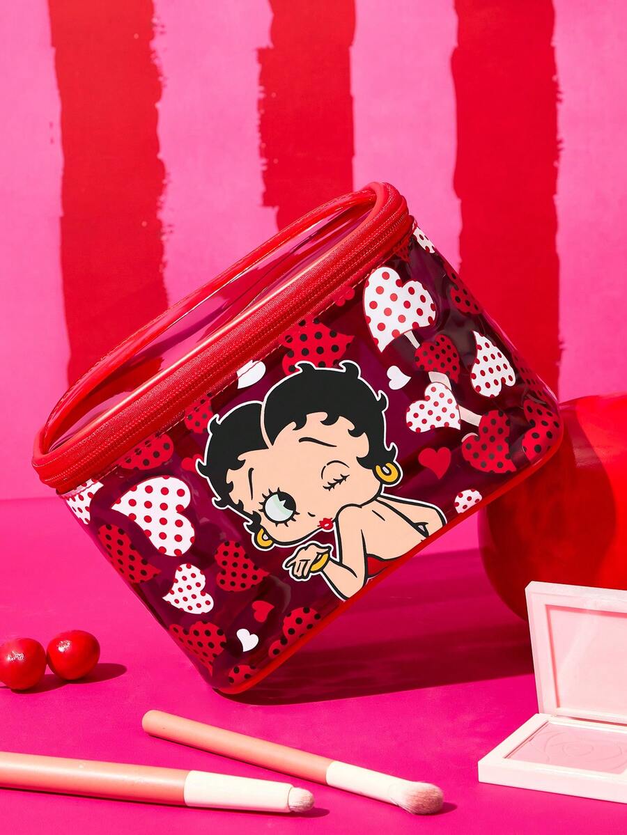Betty Boop 1 kom set lagane kozmetičke torbe od poliesterskih vlakana sa štampanim crtanim uzorkom