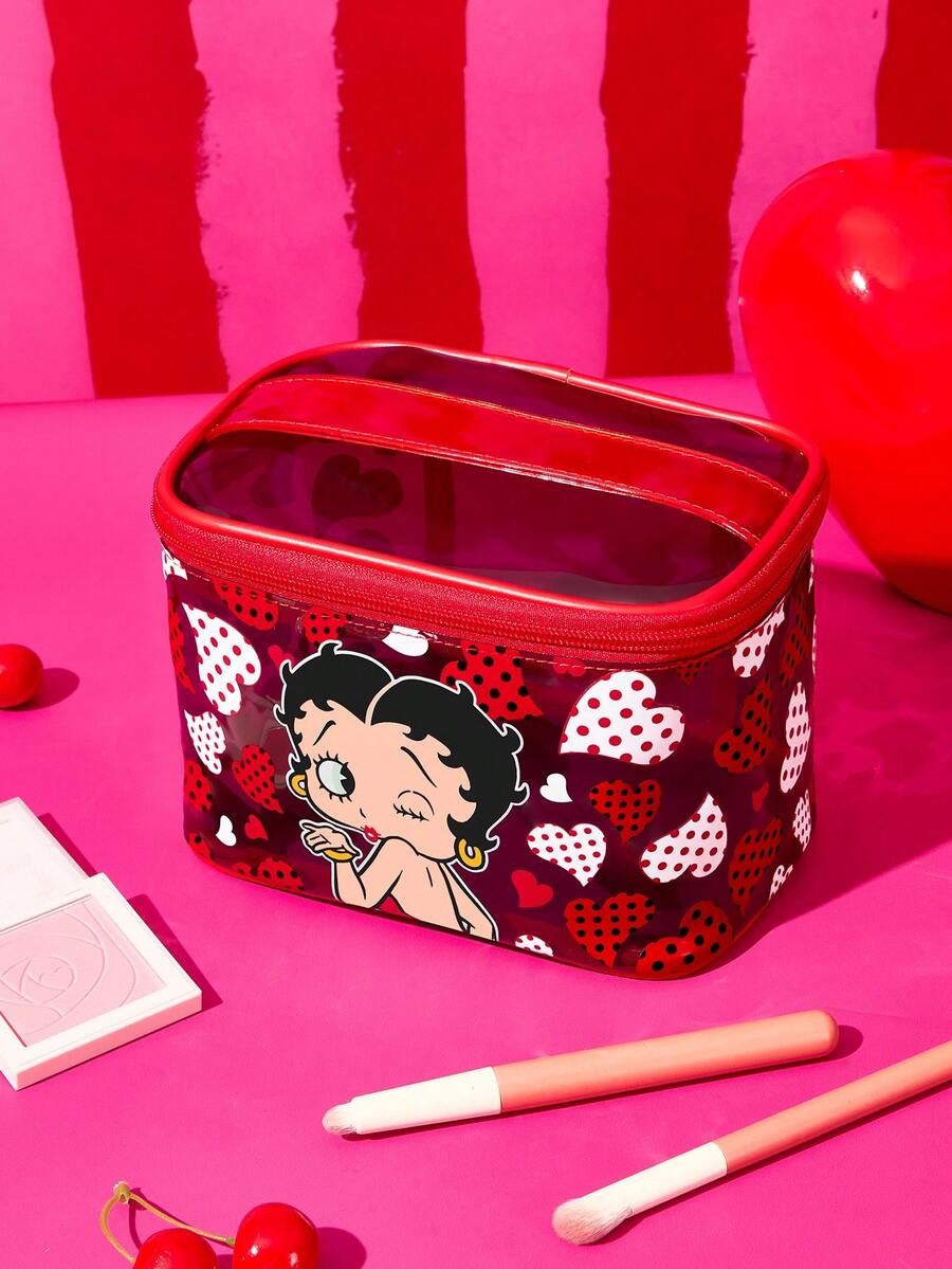 Betty Boop 1 kom set lagane kozmetičke torbe od poliesterskih vlakana sa štampanim crtanim uzorkom