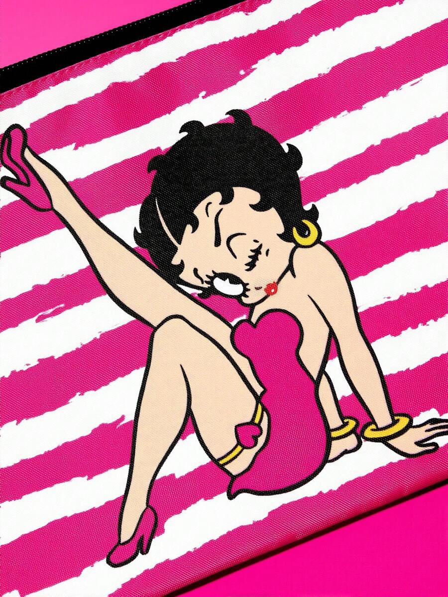 Betty Boop 1 kom set lagane kozmetičke torbe od poliesterskih vlakana sa štampanim crtanim uzorkom