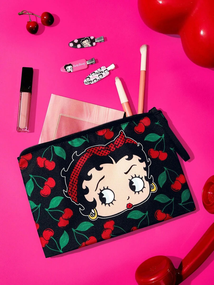 Betty Boop 1 kom set lagane kozmetičke torbe od poliesterskih vlakana sa štampanim crtanim uzorkom