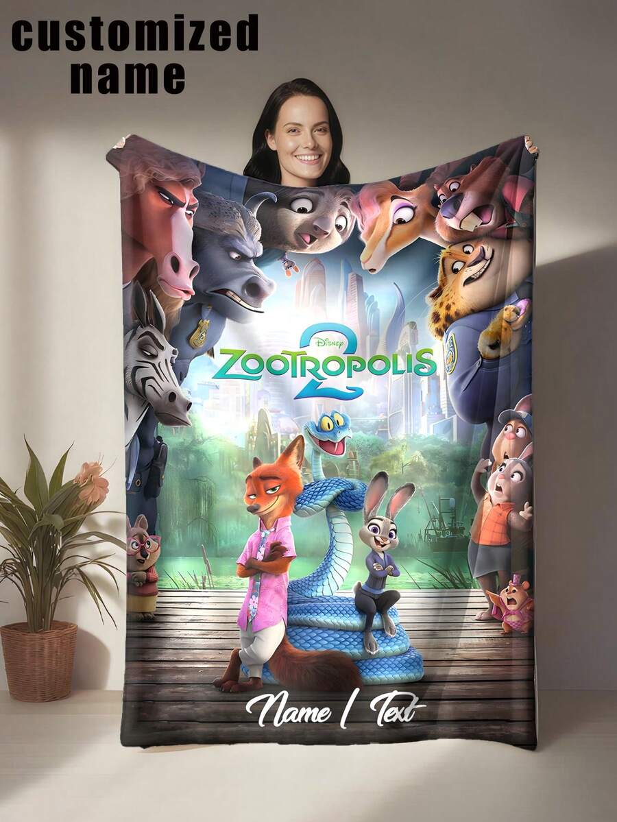 Unikatno personalizovano ćebe sa imenom i crtanim dizajnom
