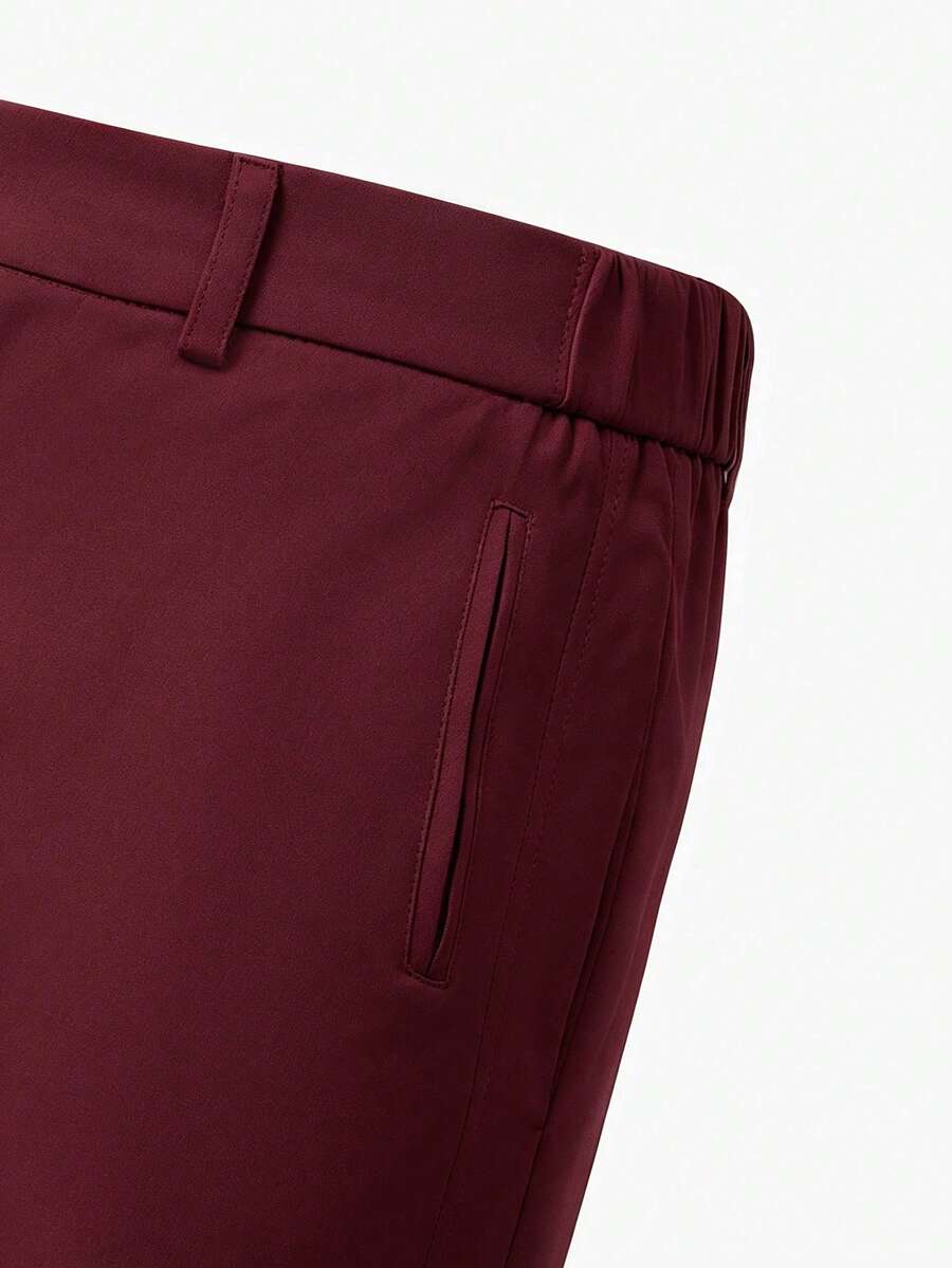 Muške ležerne pantalone za posao jednobojne sa kosim džepovima