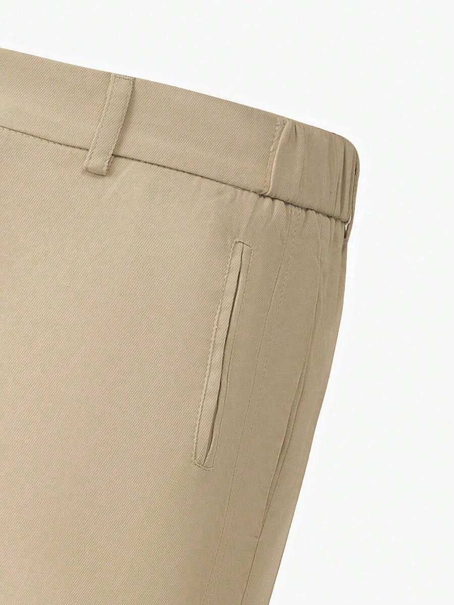 Muške ležerne pantalone za posao jednobojne sa kosim džepovima