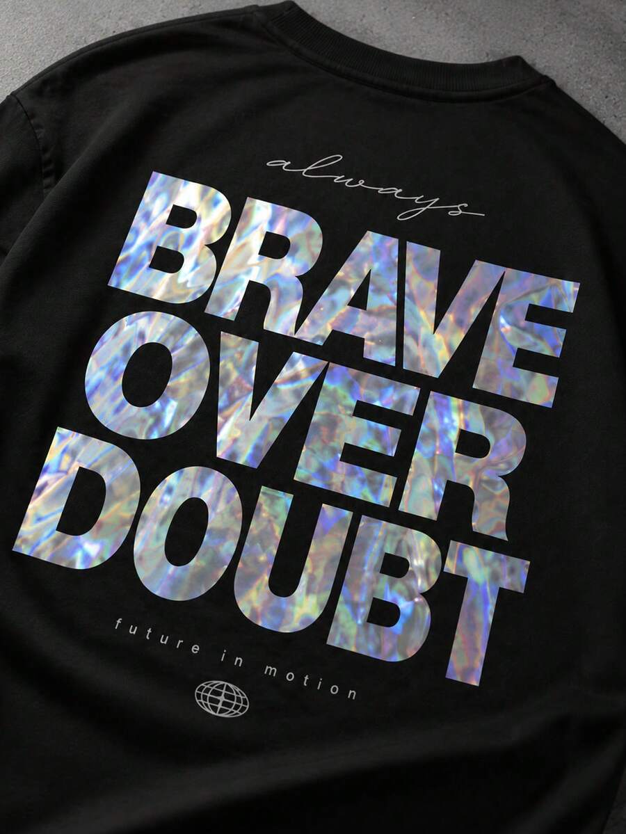 EMRG Muška i ženska majica boxy kroja sa 3D vezom, srcem, puzzle i Ace