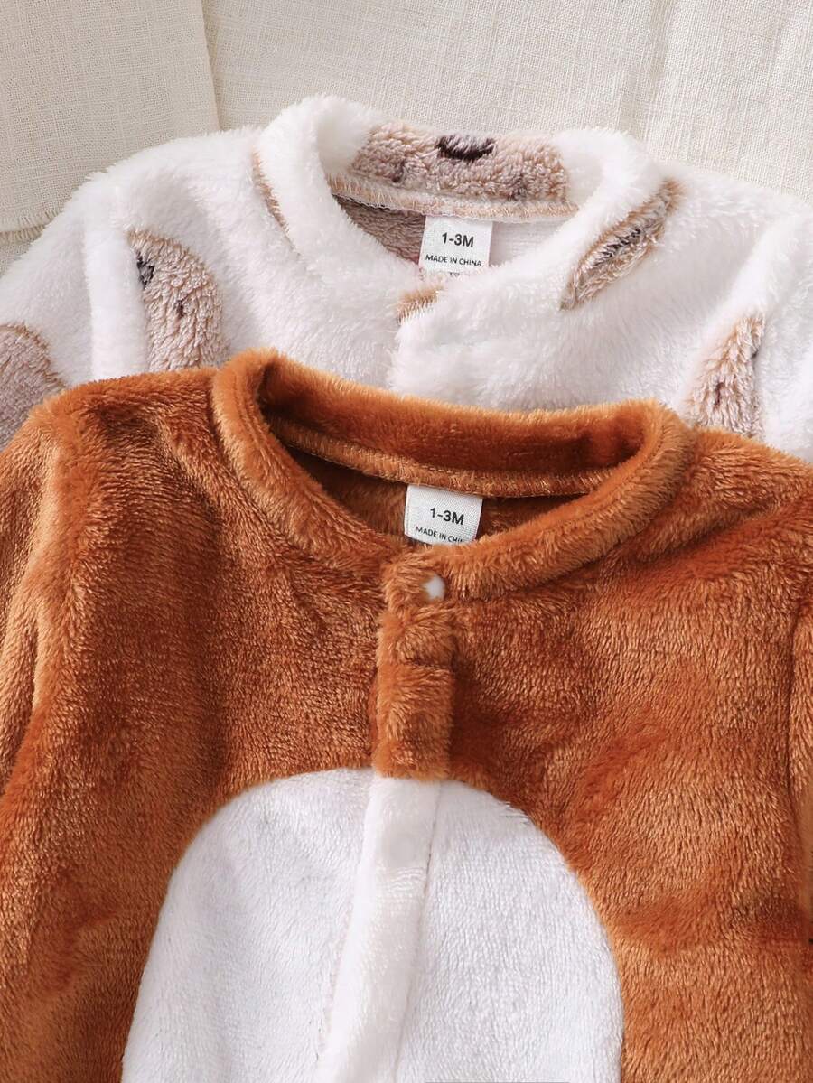 1-delni set bebi pidžama sa okruglim izrezom, dugim rukavima i dugim pantalonama