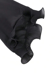 Elegantni klasični ženski blejzer plus size, crni, poslovno-ležerni top