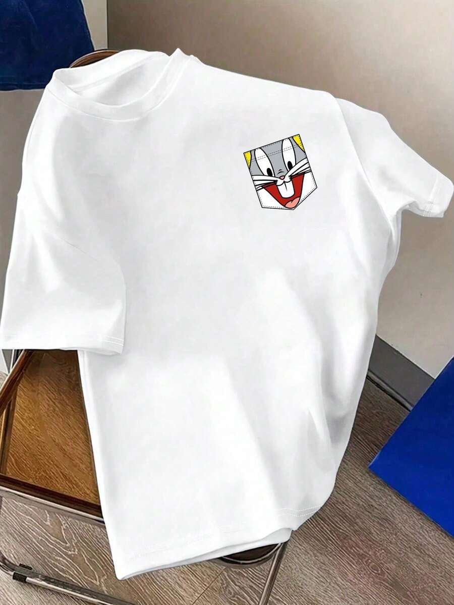 LOONEY TUNES Muška ležerna majica kratkih rukava za svaki dan sa crtanim printom