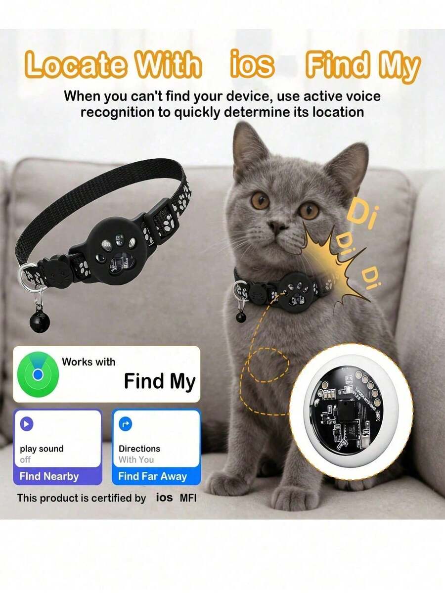 Set za  sprečavanje gubitka ljubimca , uključuje ogrlicu + tag+ zaštitnu futrolu. Kompatibilno sa Find My sistemom, nije kompatibilno sa Android sistemom