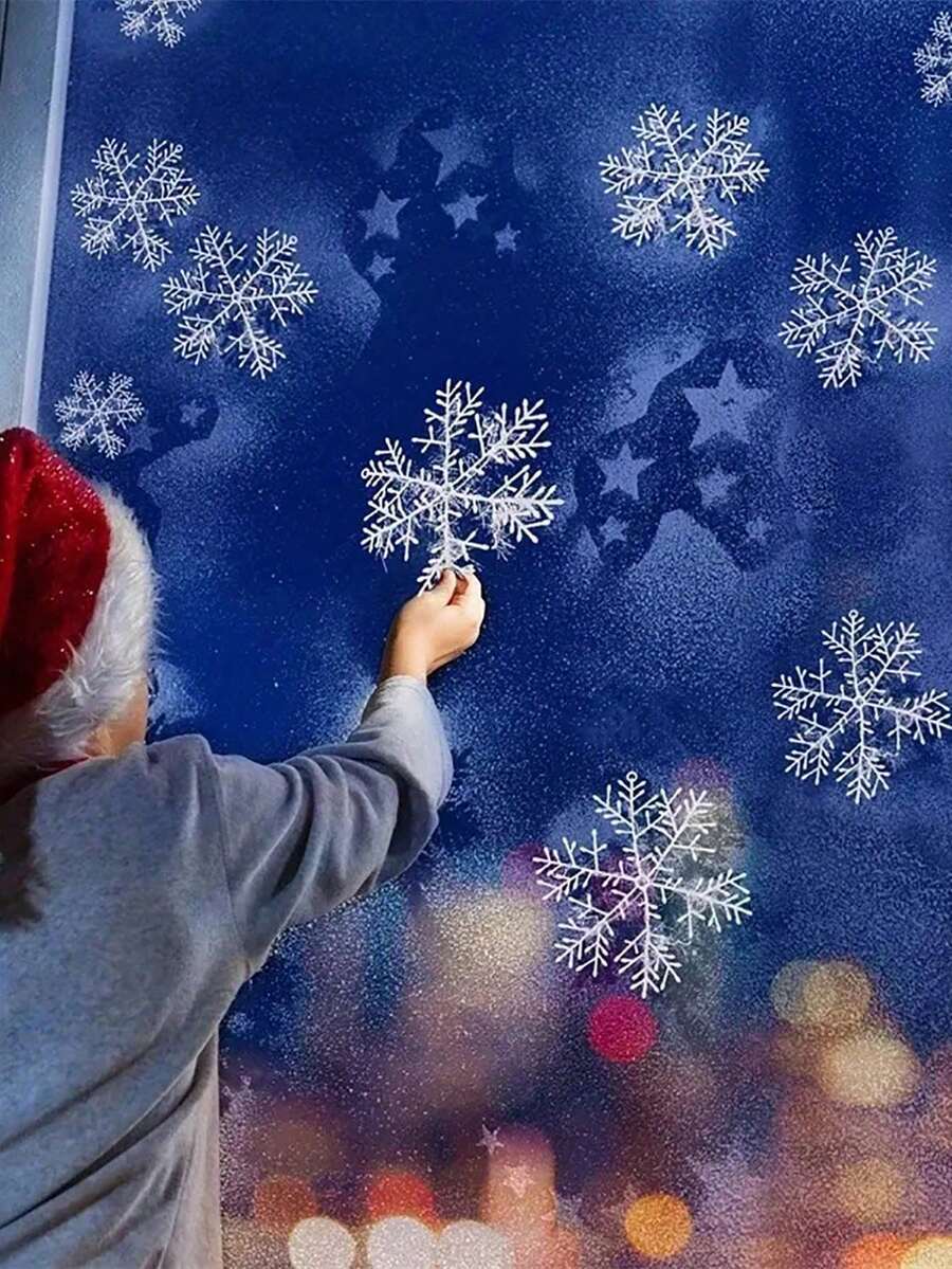 50 kom klasičnih božićnih ukrasa, okrugle plastične viseće ukrase od 4 cm za jelku