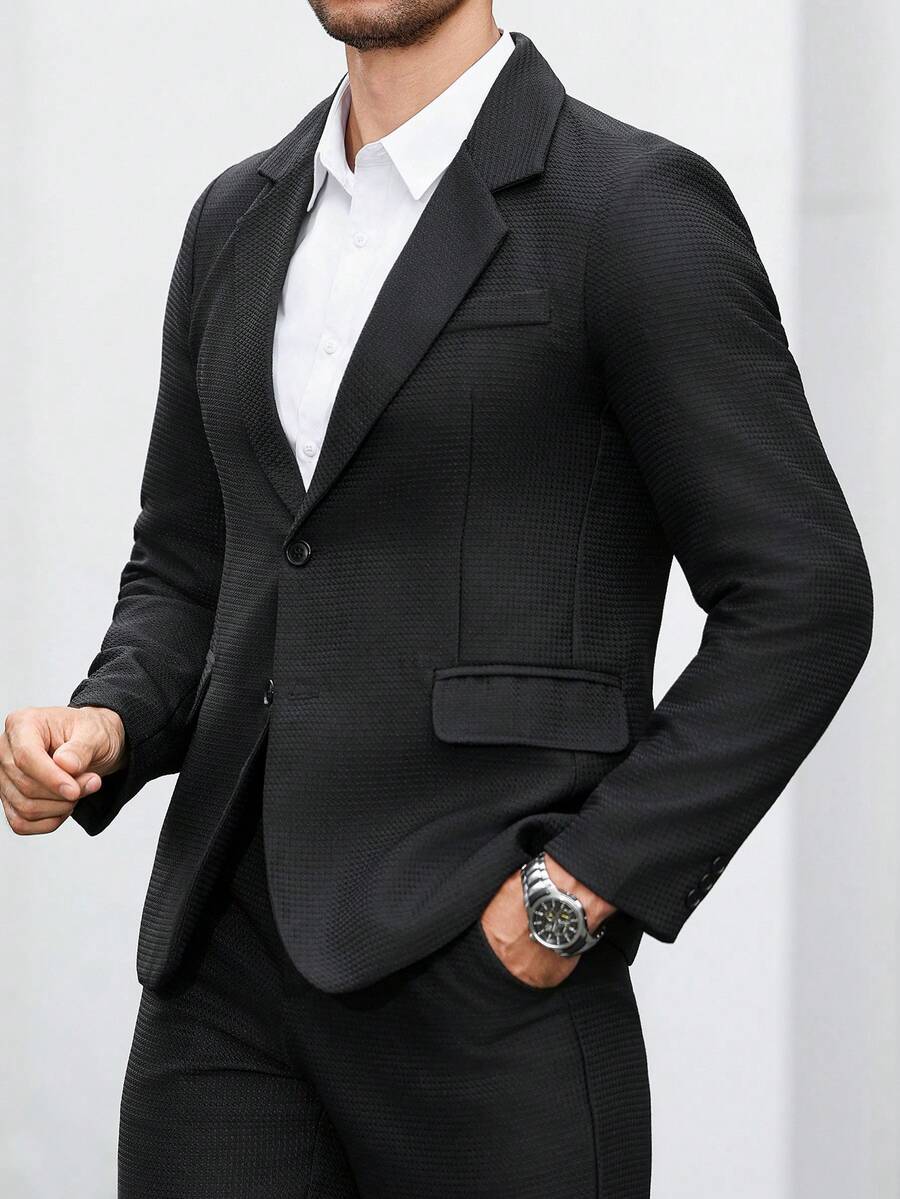 Muški formalni komolet od dva dela sa sako i pantalonama u jednoj boji, slim fit