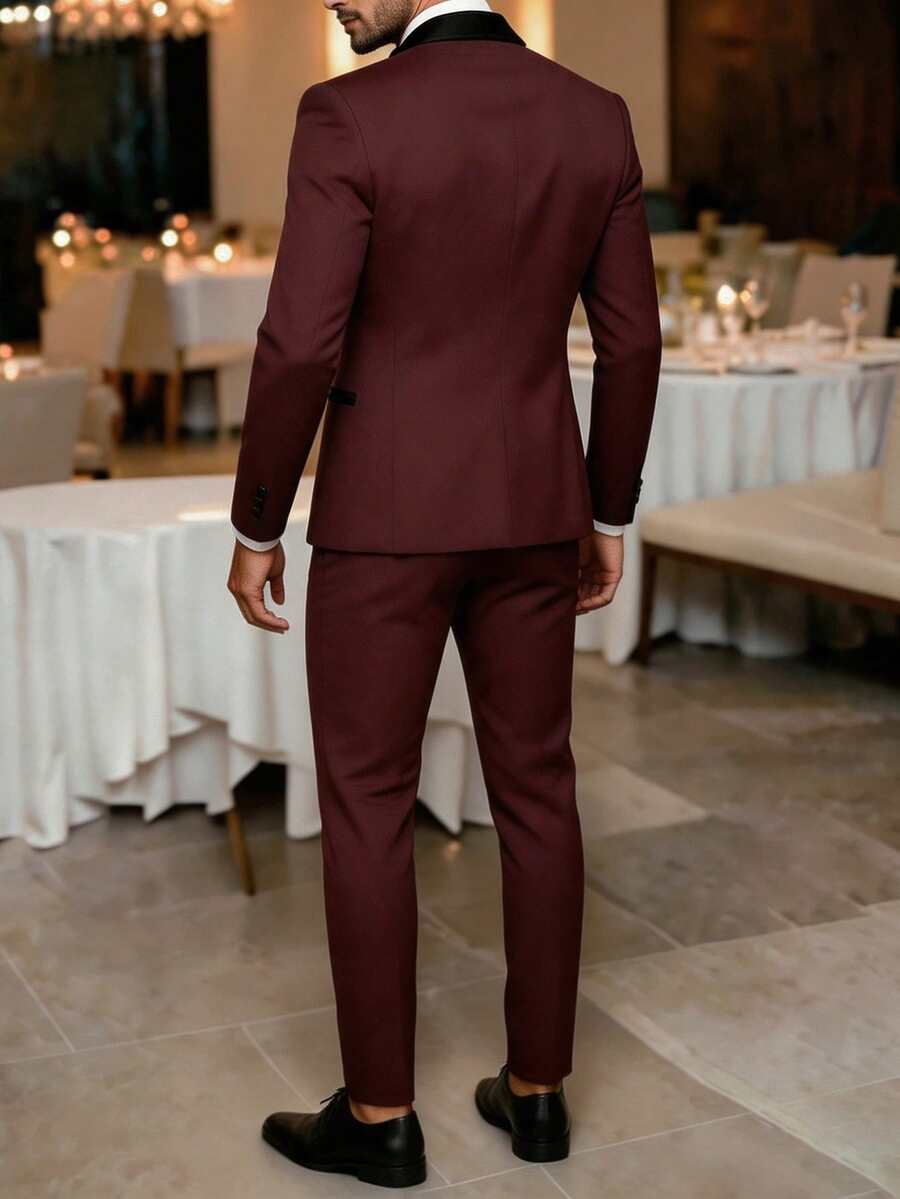 Muško odelo od 2 dela sa jednim dugmetom, slim fit, formalno