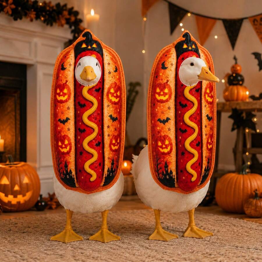 Hallowin kostim u obliku hot dog-a